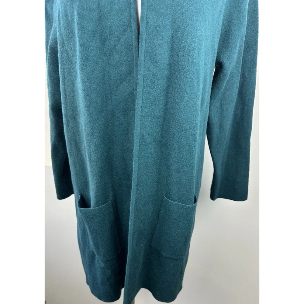 Torrid Open Front Hooded Cardigan Sweater Jacket Pockets Dark Teal Plus Size 3X - Picture 5 of 14